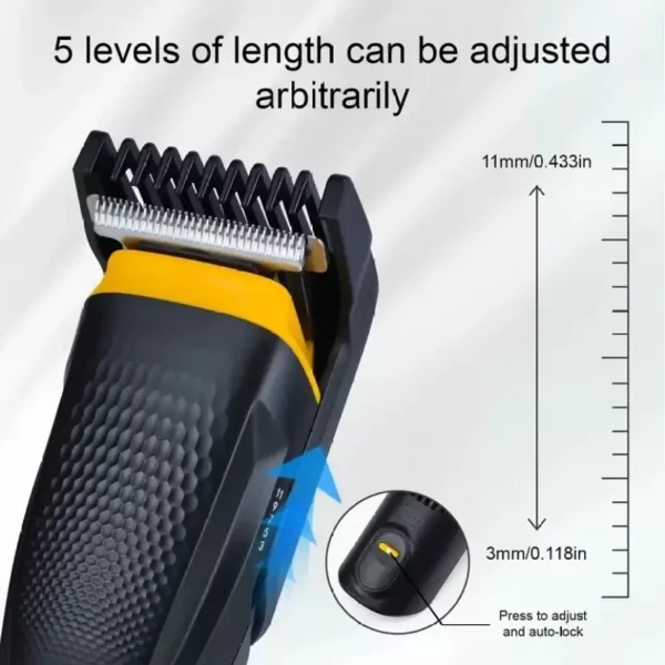 Misuhrobir Trimmer Men Fully Waterproof Trimmer 90 min Runtime - Image 2