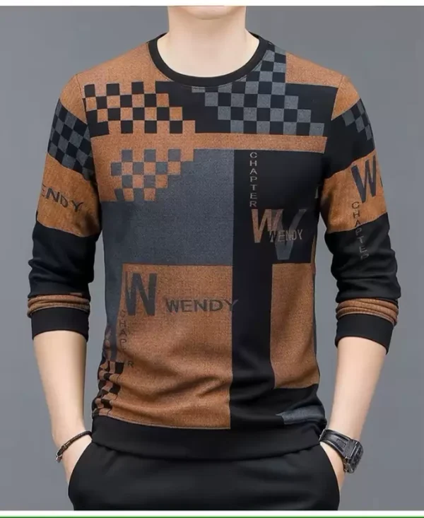 Men Printed Round Neck Polyester Multicolor T-Shirt - Image 6