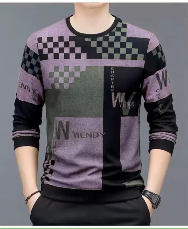Men Printed Round Neck Polyester Multicolor T-Shirt - Image 5